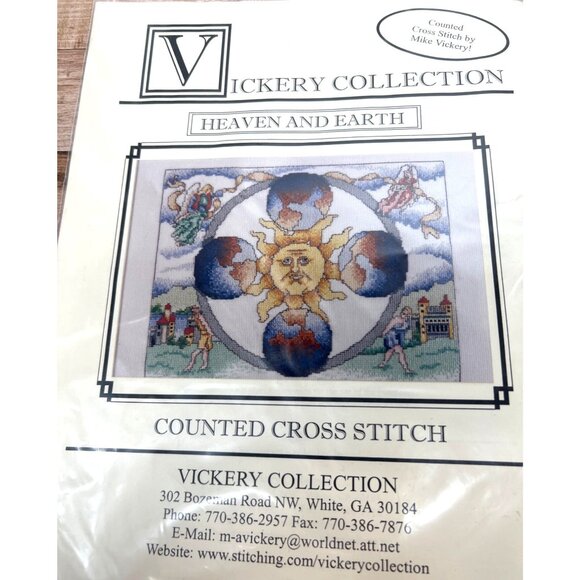 Vickery Collection Heaven & Earth Counted Cross Stitch Kit - Picture 2 of 3